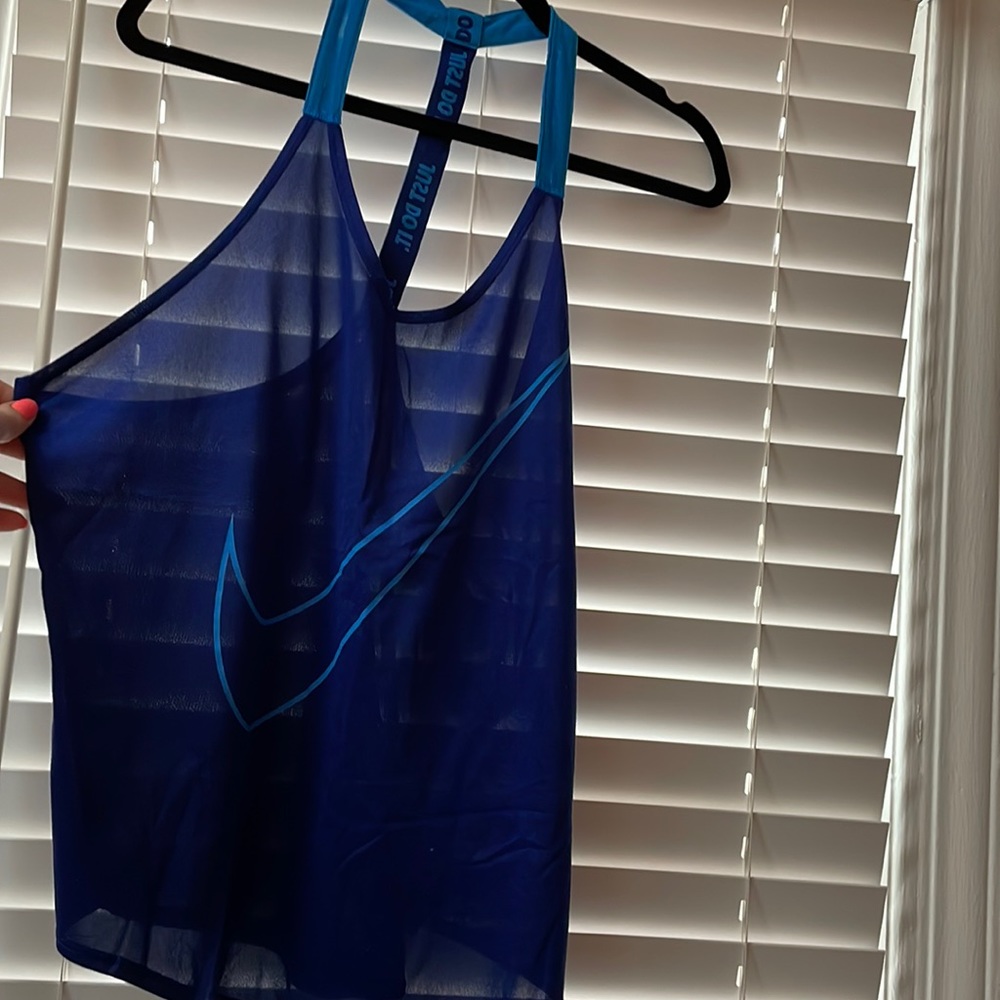 Nike blue womens large active tank